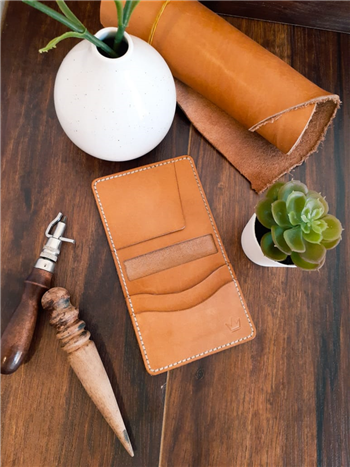 men handmade wallet genuine leather